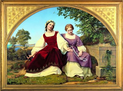 Two Girls at the Well by Eduard Bendemann